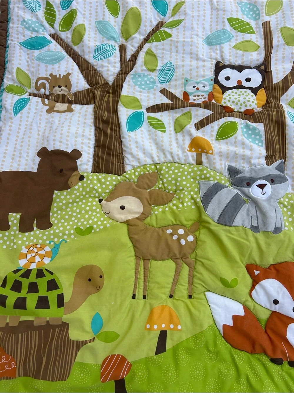 Children's Woodland Animals Quilted Play Mat